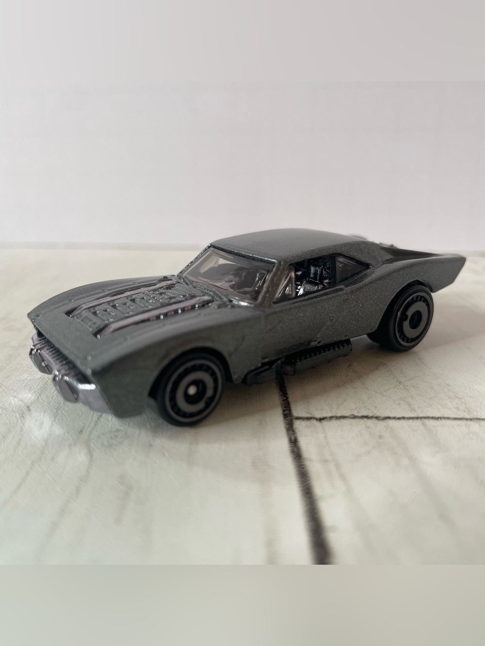 Metallic Grey Die-Cast Muscle Car Toy - Kids Vehicles
